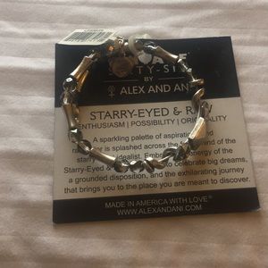NWT Alex and Ani Starry-Eyed & Raw bangle bracelet